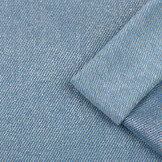 Coated Denim Stof Lichtblauw -Zilver