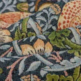 Gobelin stof Aardbei Dief Blauw