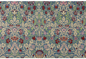 Gobelin stof Blauwe Bloemen