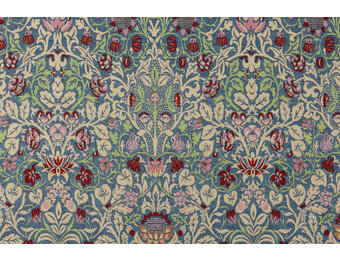 Gobelin stof Blauwe Bloemen