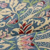 Gobelin stof Blauwe Bloemen