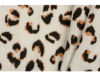 Hydrofiel Stof Luipaard New Ecru