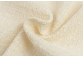 Slub Stone Washed Katoen Stof Naturel