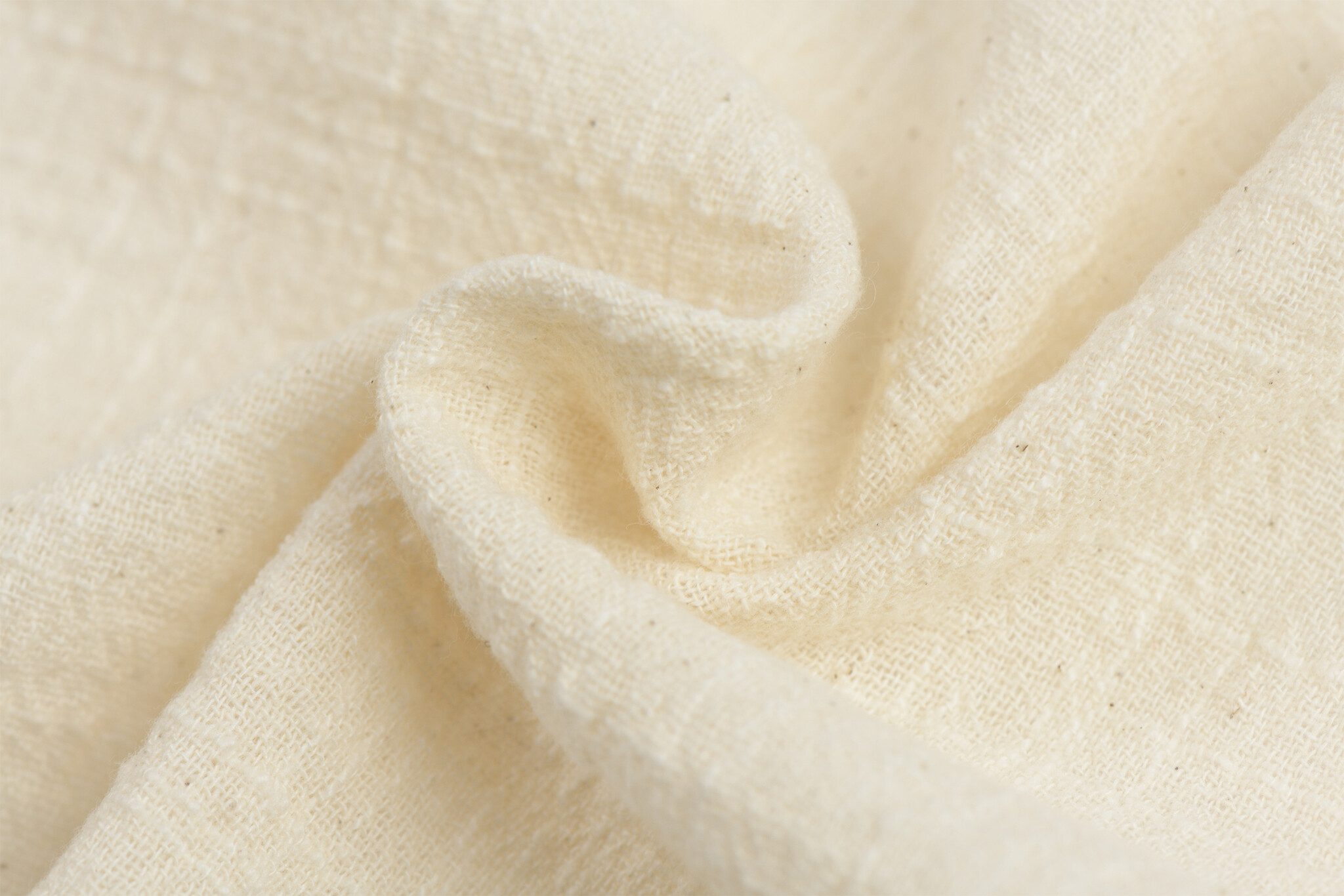 Slub Stone Washed Katoen Stof Naturel