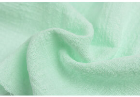 Slub Stone Washed Katoen Stof Mint