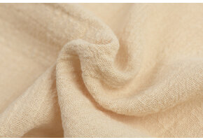 Slub Stone Washed Katoen Stof Naturel Beige