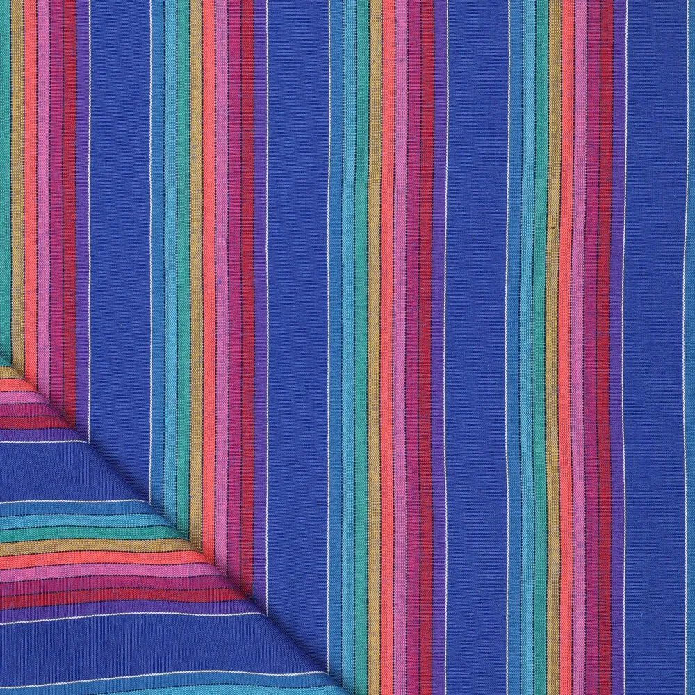 Mexicaanse Stof Strepen Blauw
