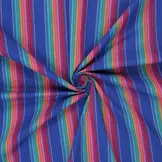 Mexicaanse Stof Strepen Blauw