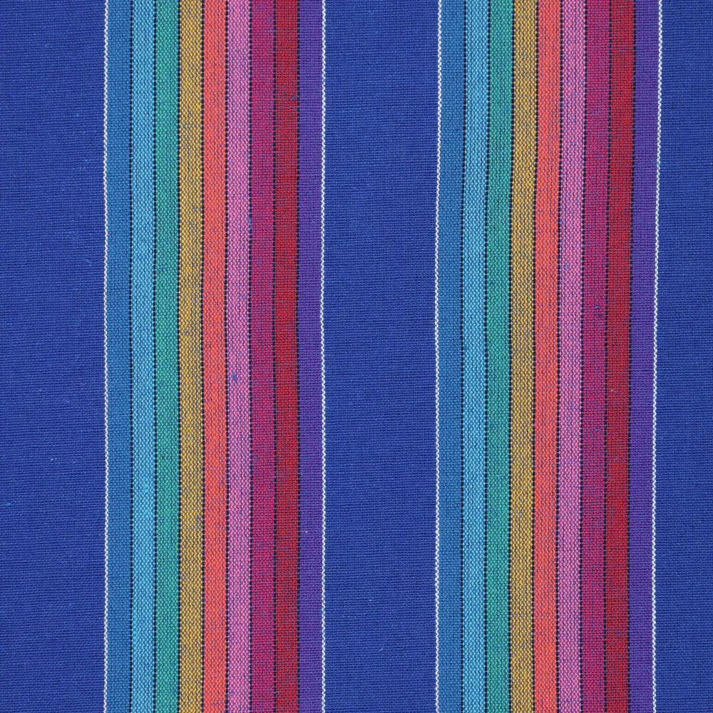 Mexicaanse Stof Strepen Blauw