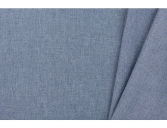 Denim Chambray Stof Blauw