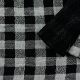 Hydrofiel Katoen Stof Dubbelzijdig Vichy Ruit - Uni - Zwart
