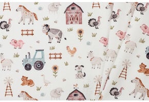 Poplin Katoen Digitale Print - Boerenleven