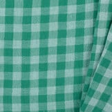 Hydrofiel Katoen Stof Dubbelzijdig Vichy Ruit - Uni - Klaver Groen