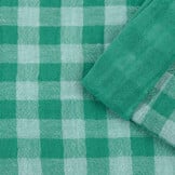 Hydrofiel Katoen Stof Dubbelzijdig Vichy Ruit - Uni - Klaver Groen