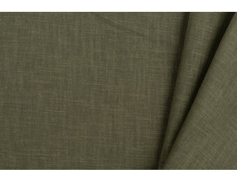 Linnen Stof Legergroen