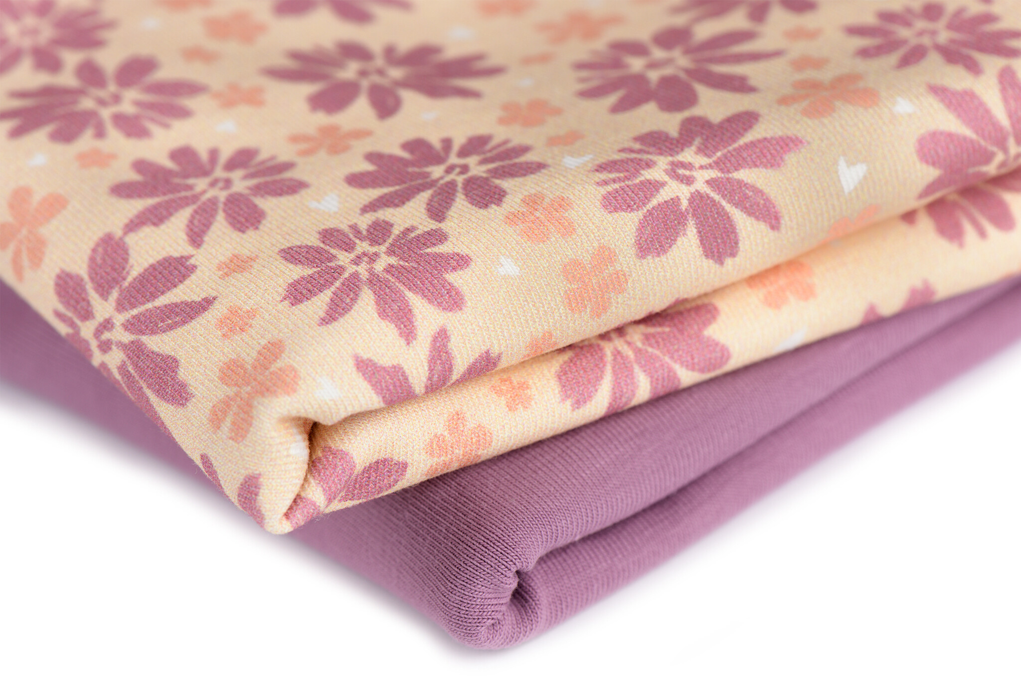 Jersey Katoen Digitale Print - Zoete Bloem Roze
