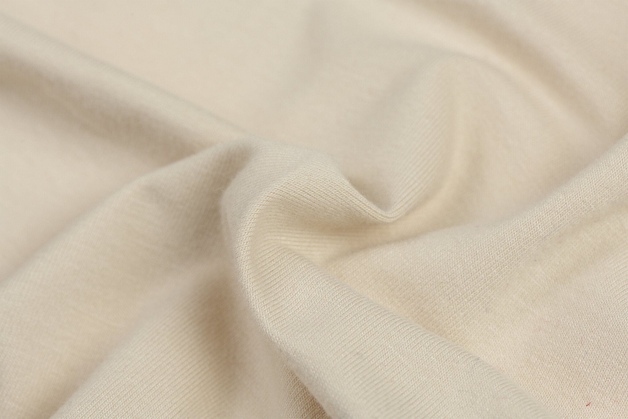 Bamboe Jersey Stof Licht Beige