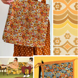 Katoen Retro Bloemen Popette Multi