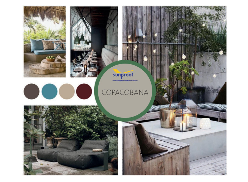 Outdoorstof Copacobana Oceaan Blauw | Stoffen Online