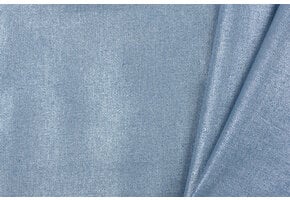 8.5 OZ Stretch Gewassen Coated Denim Stof Lichtblauw -Zilver