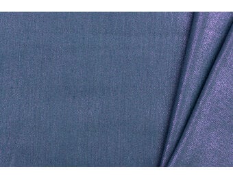 8.5 OZ Stretch Gewassen Coated Denim Stof Lichtblauw - Lila