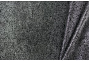 8.5 OZ Stretch Gewassen Coated Denim Stof Zwart -Zilver