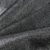 8.5 OZ Stretch Gewassen Coated Denim Stof Zwart -Zilver