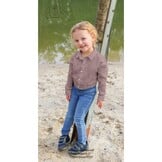 Hydrofiel Stof Embroidery Maan en Sterren Jeans