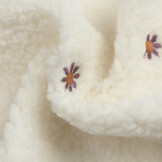 Teddy Stof Embroidery Bloemen Ecru