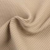Rib Jersey Stof Donker Beige