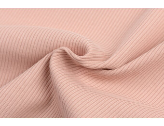 Rib Jersey Stof Nude Roze