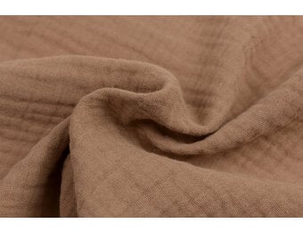 Baby Cotton – Mousseline Stof - Cacao