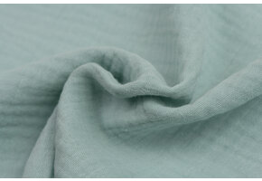 Baby Cotton – Mousseline Stof - Zeegroen