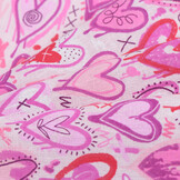 Katoen Vintage Hartjes - Rose