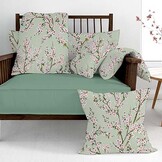 Canvas Decostof  Kersenbloesem Donkerblauw