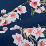 Canvas Decostof  Kersenbloesem Donkerblauw