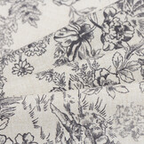 Katoen Vintage Toile de Jouy Mini Diabolo - Zwart