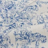 Katoen Vintage Toile de Jouy Mini Diabolo - Blauw