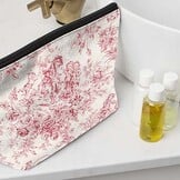 Katoen Vintage Toile de Jouy Mini Diabolo - Rouge Rood