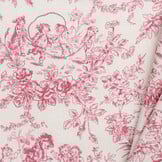 Katoen Vintage Toile de Jouy Mini Diabolo - Rouge Rood