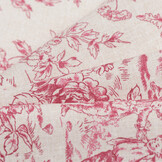 Katoen Vintage Toile de Jouy Mini Diabolo - Rouge Rood