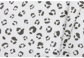 Hydrofiel Stof Panterprint Off White