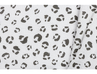 Hydrofiel Stof Panterprint Off White