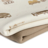 Rib Jersey Stof - Bouwvoertuigen Beige