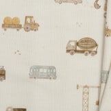 Rib Jersey Stof - Bouwvoertuigen Beige