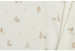 Jersey Katoen Digitale Print - Klein Konijntje