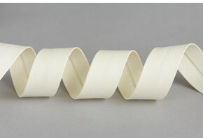 Biaisband Imitatieleer Ecru 20mm
