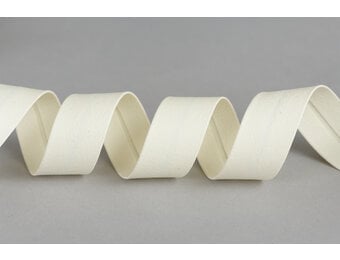 Biaisband Imitatieleer Ecru 20mm