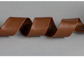 Biaisband Imitatieleer Bruin 20mm