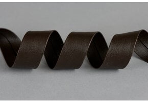Biaisband Imitatieleer Donkerbruin 20mm